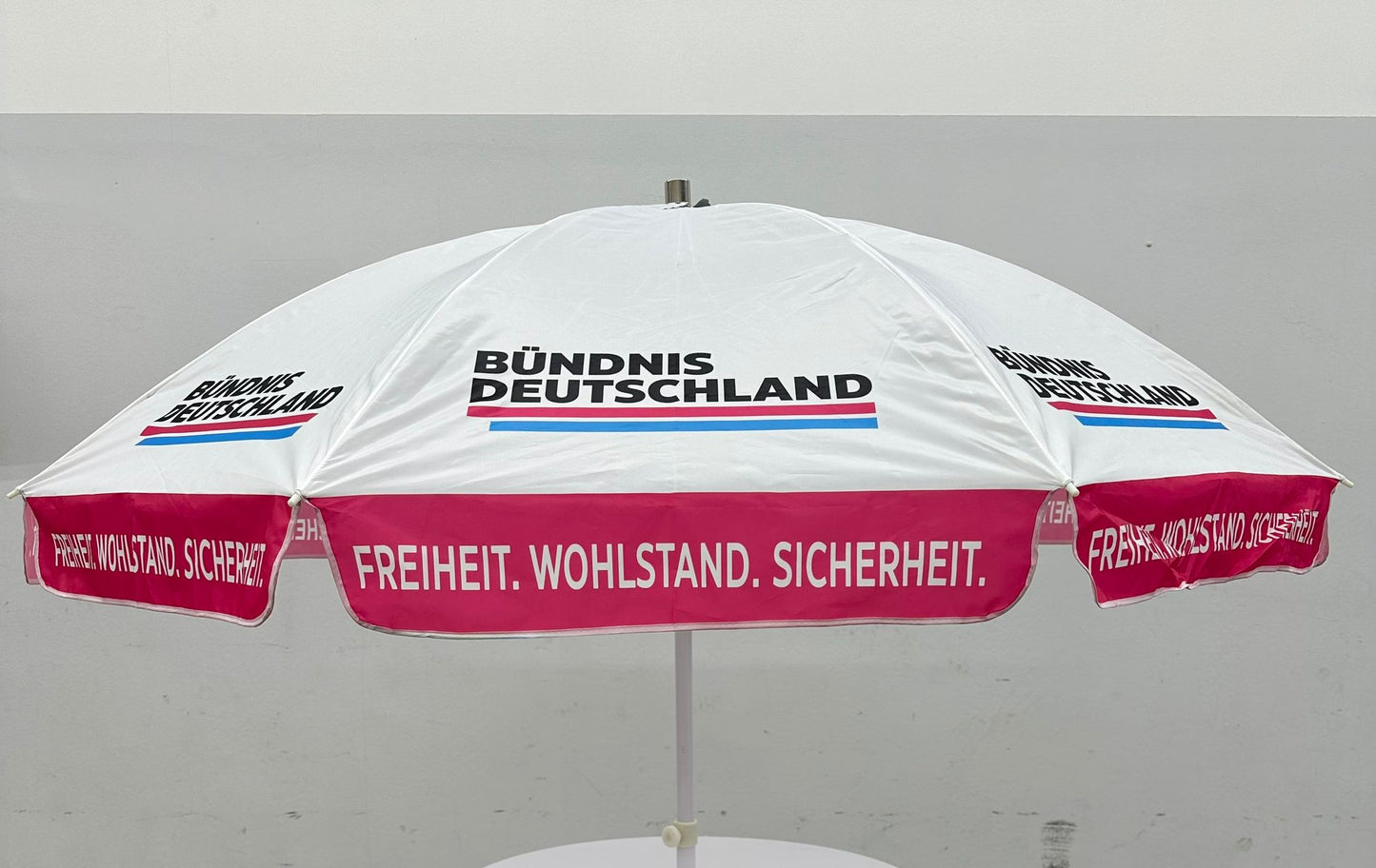 Schirm für Infostand magenta + Dreiklang