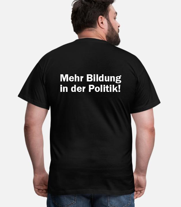 T-Shirt schwarz (optional mit Spruch auf dem Rücken)