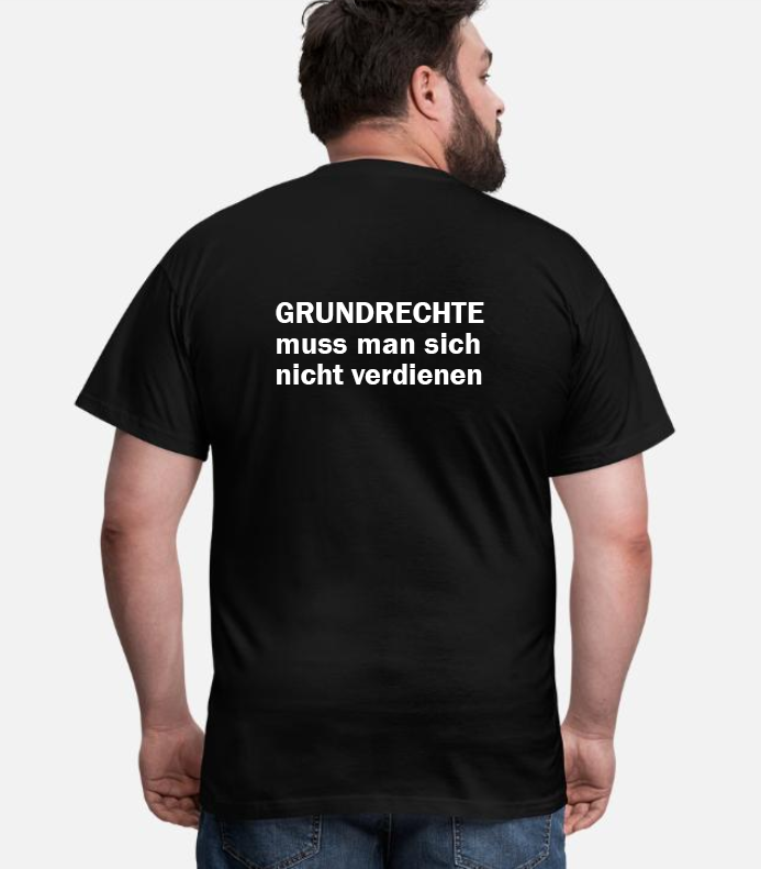 T-Shirt schwarz (optional mit Spruch auf dem Rücken)